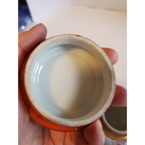 A Vintage Hand Painted Japanese Porcelain Ginger Jar I E & C Co Japan As-Is - Picture 5 of 12